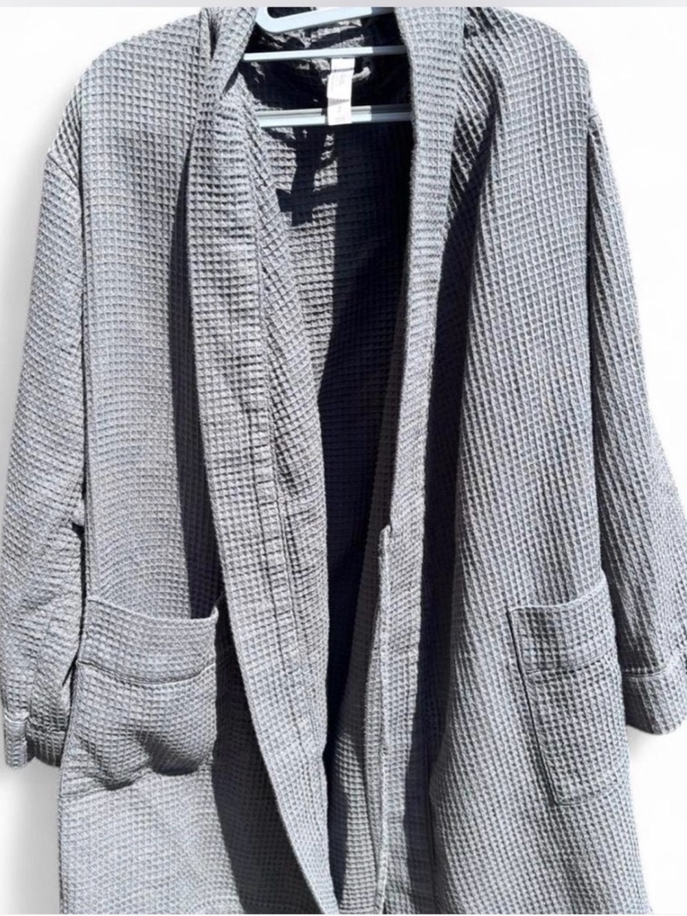Auden Waffle Robe Dark Gray M/L | Cozy Belted Sleepwear